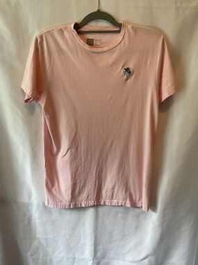 Lira Pale Pink Short Sleeve Crewneck Tee with Palm Patch